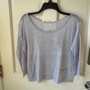 (3/$25) ATHLETA Light Periwinkle Purple Long Sleeve Knit Top Size M